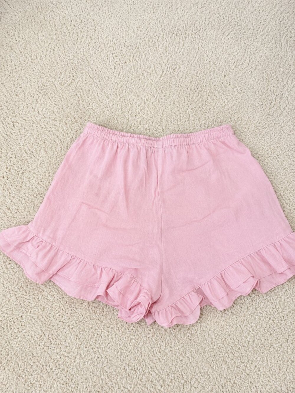 Lost + Wander Dusty Pink Ruffle Drawstring Shorts - Picture 6 of 7